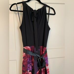Black and floral halter dress Size 10